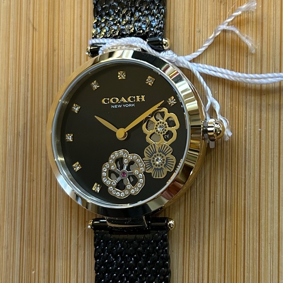 Coach Park Carnation Watch With 34mm Black Face & Black MeshBracelet - Picture 6 of 6